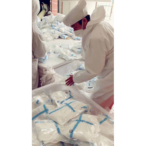 Microporous Safety Disposable Protective Coveralls / Isolation Suit CE FDA Approved