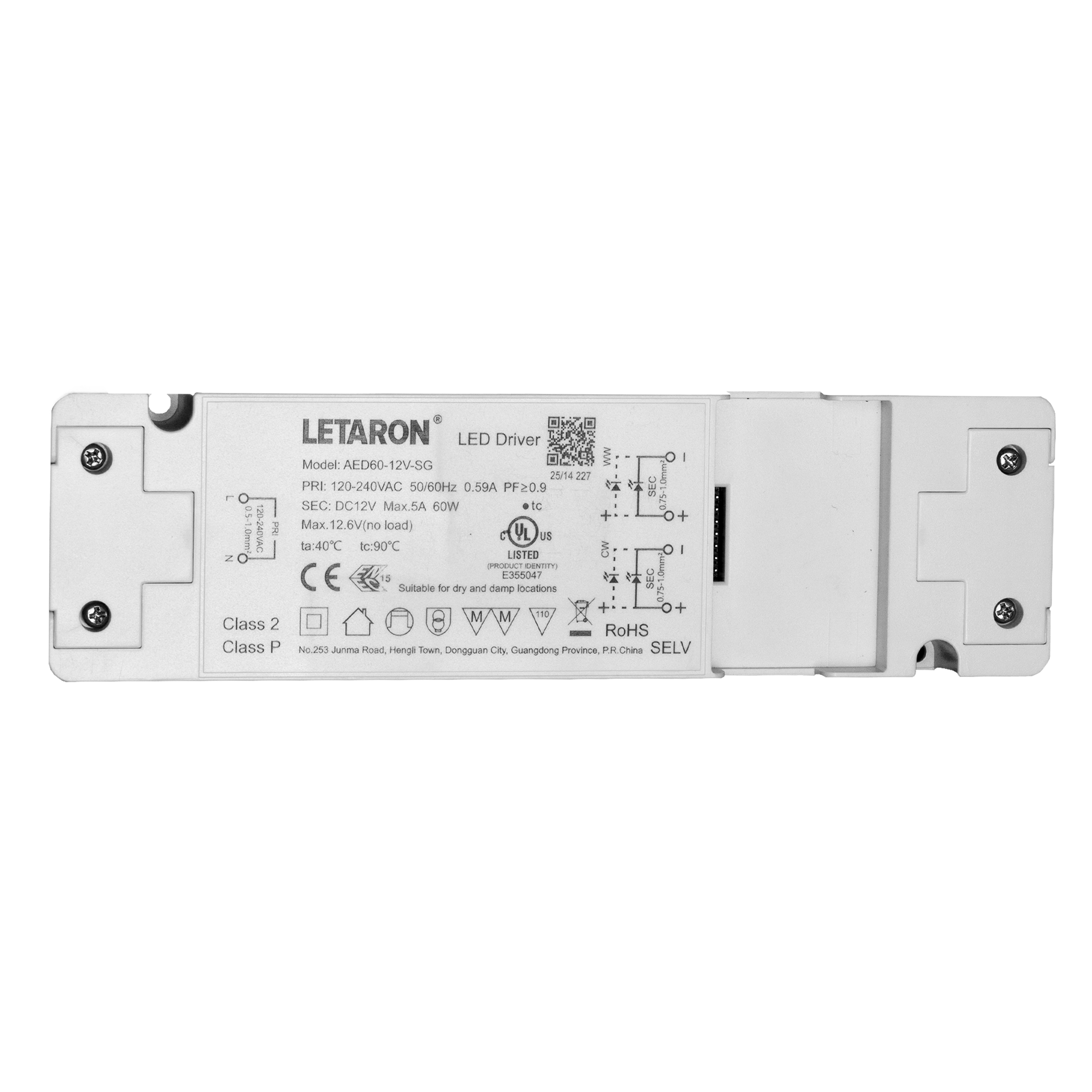 Global IP20 Smart LED Strip Light Driver 60W 12V 24V for Smart Home Cabinet Lighting