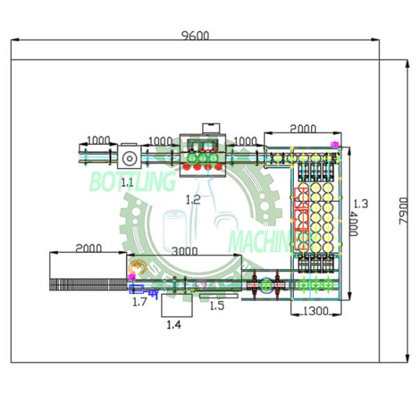 450BPH PLC Control 3 Rows Rinsing 5 Gallon Water Bottling Machine