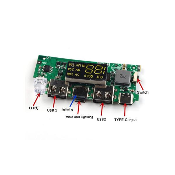 Случай банка силы батареи 8*18650 с микро- USB/типом c/андроидом/входным сигналом IPhone поручая