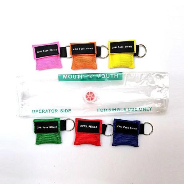 Medical manikin use One way valve Disposable CPR keychain face shield LIFE KEY