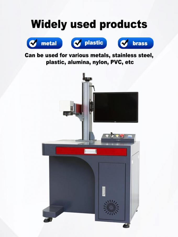 50W Power Desktop Fiber Laser Engraver with 0.001mm Repeat Accuracy and Wind Cooling for Metal Jewelry Marking