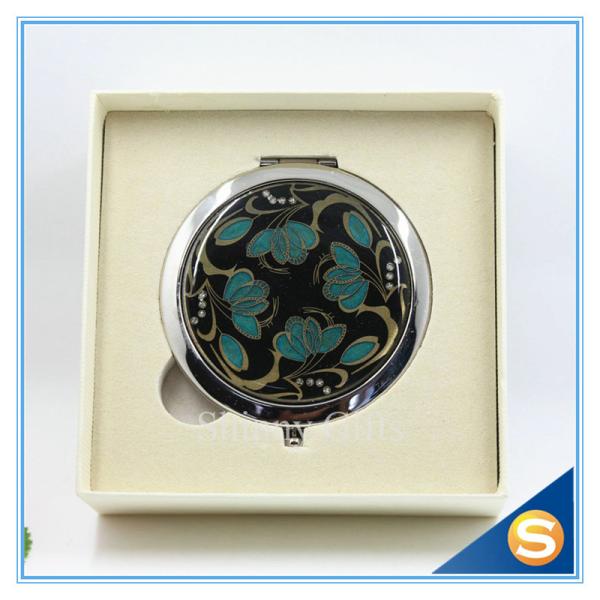 Shinny Gifts Lady Metal Makeup Mirror Exquisite And Durable Compact Mirror