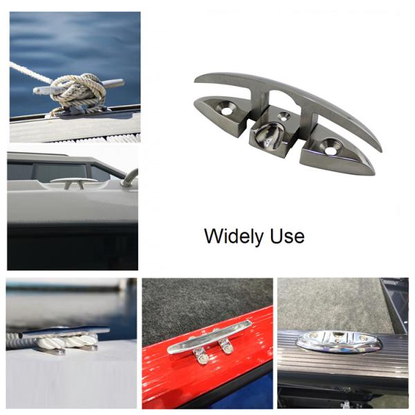 Accesorios para equipos marinos 6 pulgadas de acolchado plegable acabado pulido de acero inoxidable 316