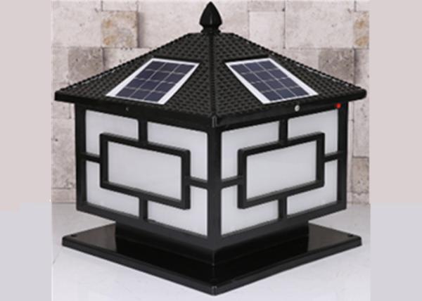5W Outdoor Yard Light Fixtures Solar Pillar High Brightness Decorative Garden Lights