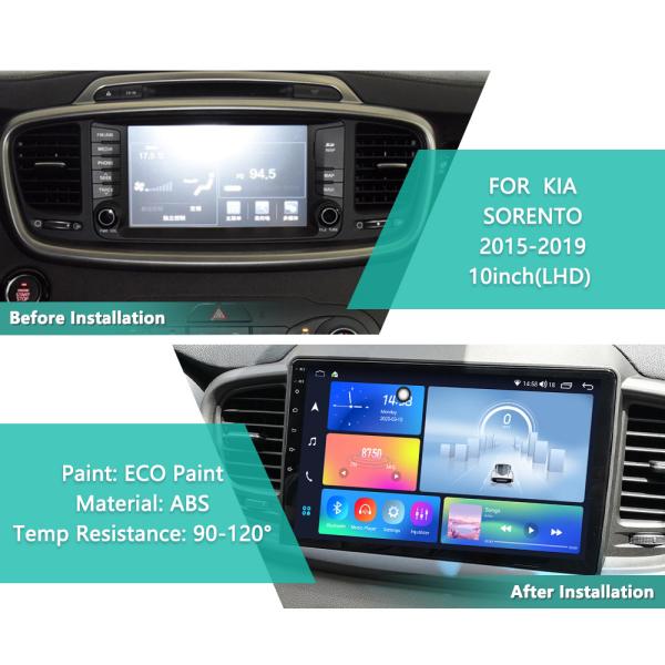 QLED Car Android Head Unit Iron Gray Auto Car DVD Player 10 Inch For KIA SORENTO 2015 - 2019