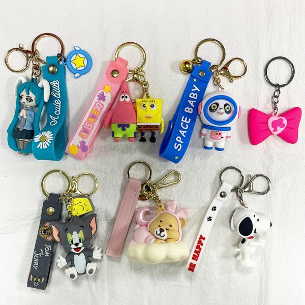 Custom Soft PVC Keychain Soft Rubber Keychains Silicone Keyring Personalized PVC Rubber 3D Customized Key Chain with Logo