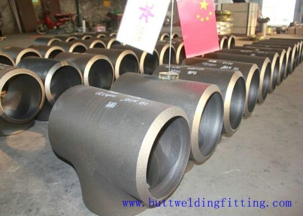 seamless Stainless Steel Tee , single slit pipe wall thickness 1 / 2  NPS Sch5S to 24OD x30mm