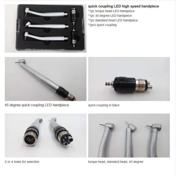 LED Dental Turbine Handpiece Endodontic Equipment With Quick Coupling 2/4 Holes