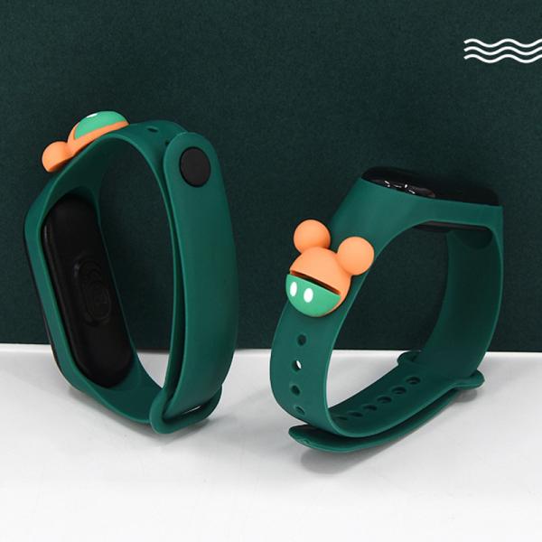 Kids Cartoon Electronic Bracelet Watch Thermoplastic Silicone Rectangular Case