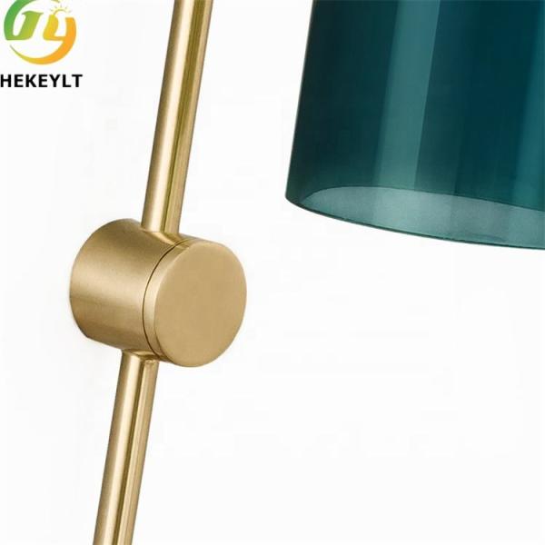 D10cm Modern Glass Pendant Light Blue For Hotel Bedside Anti Scratch