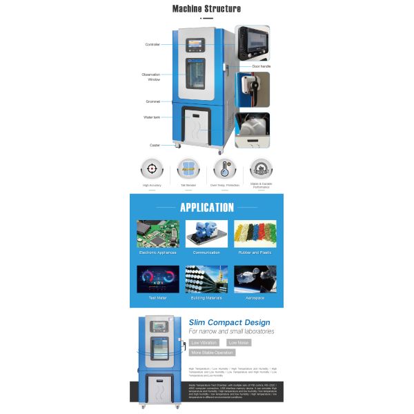 Programmable Lab Constant Temperature & Humidity Control Cabinet Environmental Climate Chamber Equipment for fabric