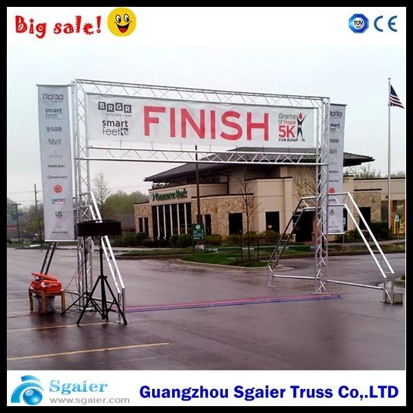 Spigot Finish Line Frame Lighting Gantry Systems Banner For Marathon Easy To Install