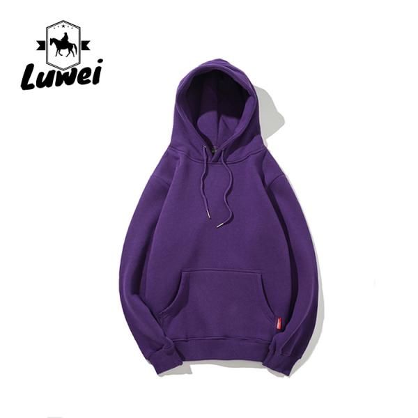 Streetwear Knitted Blank Custom Logo Cotton Black 320g Fitted Gym Over Size Pullover Tracksuit Mans Hoodies