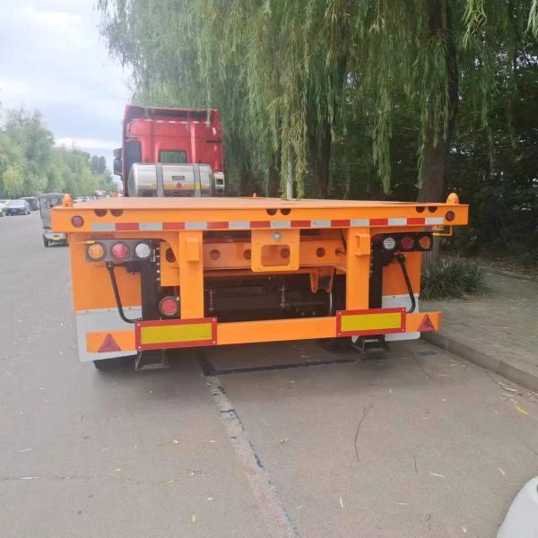 CIMC nuevo 4 Ejes 80-100 toneladas uso para el transporte de equipos pesados maquinaria y cargas de gran tamaño contenedor de cama plana semi-camión remolque