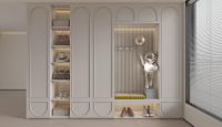 Wood Glass Bespoke Walk-In Wardrobe Storage Systems With Smart Organization