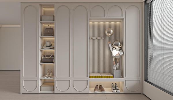 Wood Glass Bespoke Walk-In Wardrobe Storage Systems With Smart Organization