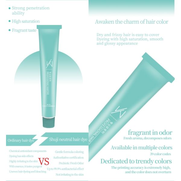Long-Lasting OEM  Hair Color Cream Raw Material  Professional Salon Use Hair Dye Factory