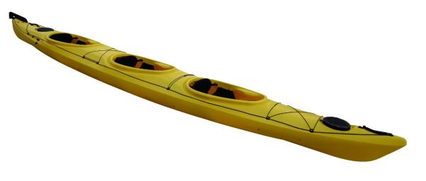 Yellow Sit In Composite Freesun Sea Fishing Kayak For 3 Person Prowler 13