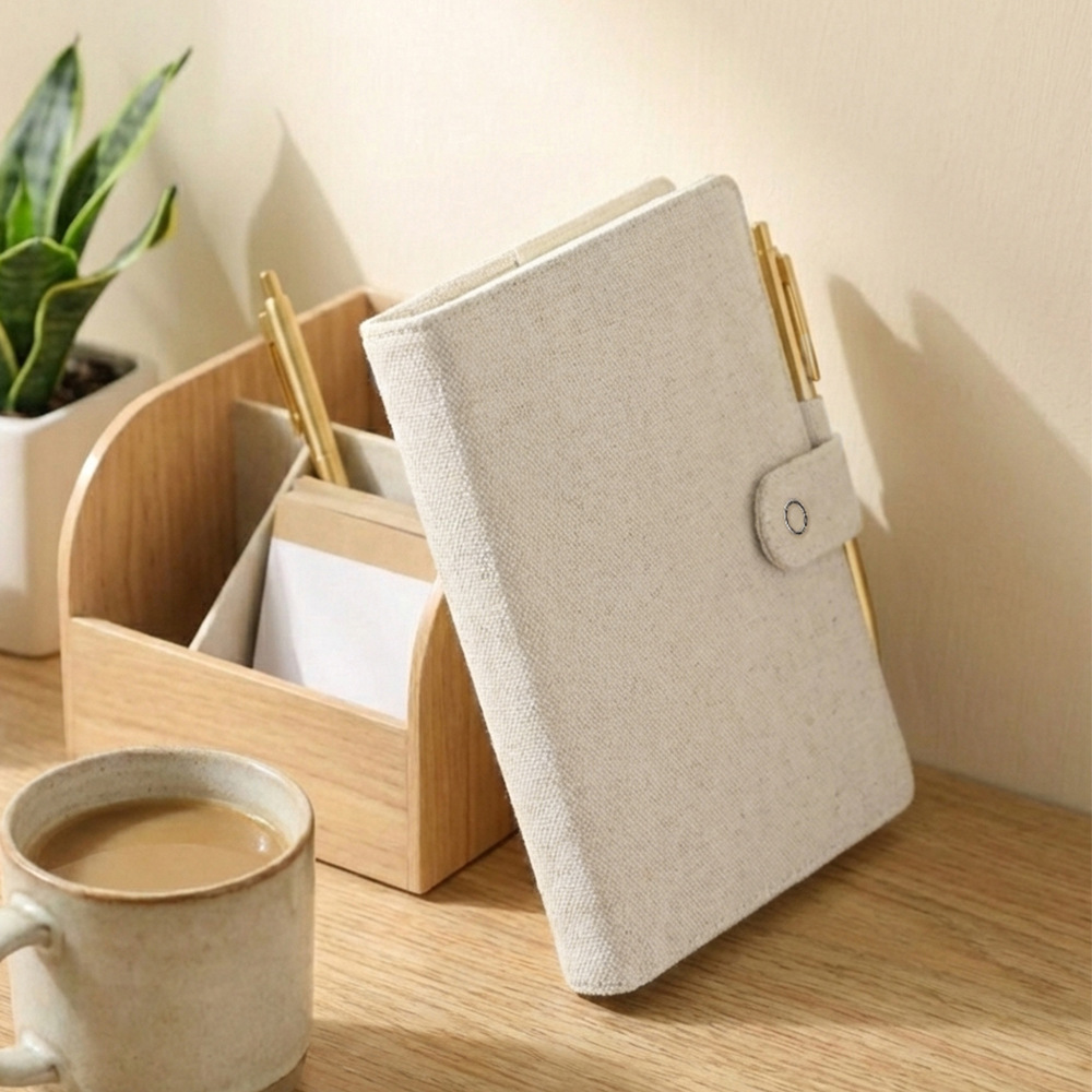 Custom Book Protective Cover A5 Linen Sublimation Notebook Book Cover Blank