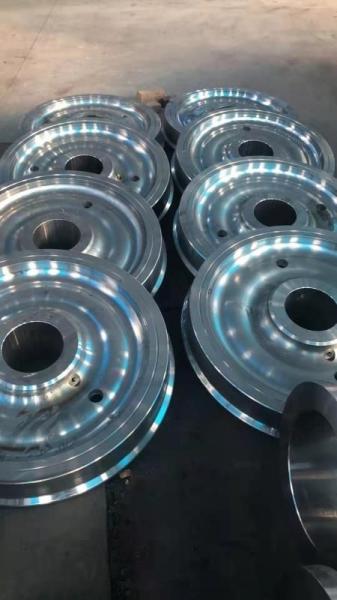 rodas do trem de estrada de ferro de 300mm 350mm, material de Crane Rail Wheels Cast Steel