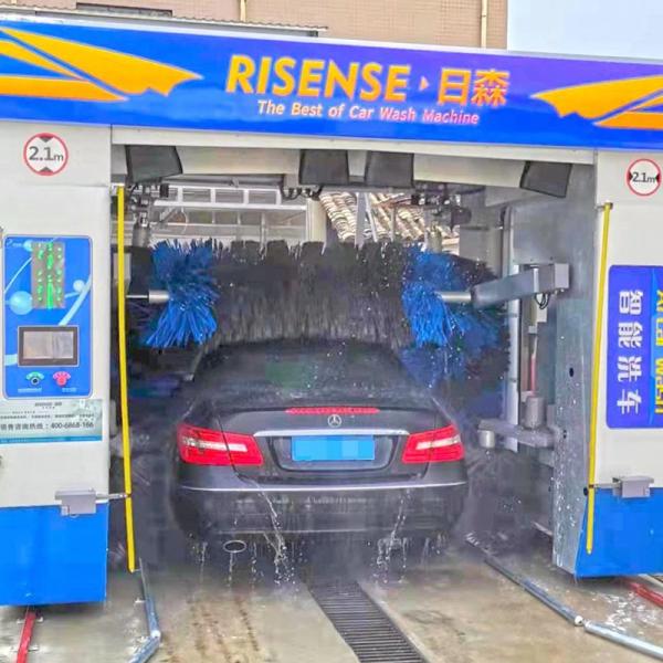 Risense Full Automatic Brush Washing Rollover Car Wash with air Dryer for Sale in Germany