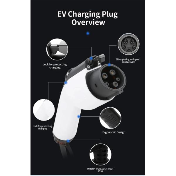 Type 1 chargeur de véhicule électrique pistolet de charge eV accessoires Sae J1772 connecteur