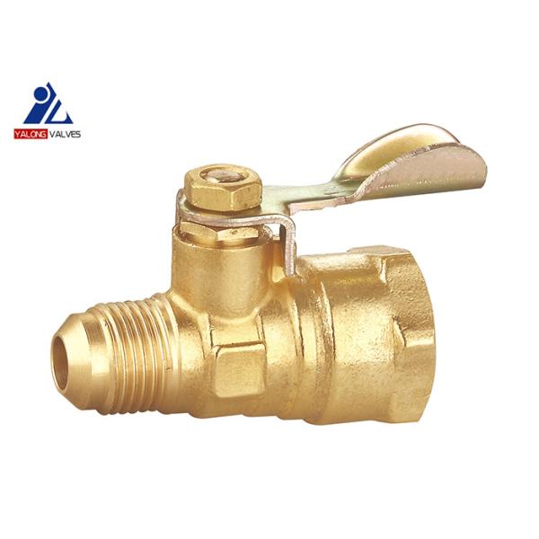 PTFE Brass Gas Valve Natural Color DN10 Brass Gas Ball Valve