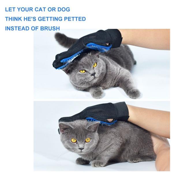 Dog Cat Customized Bathing Efficient Hair Romoval Massage Tool Silicone Glove Mitt