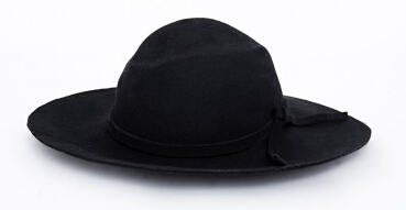 DORY BOW DETAIL FLOPPY Felt HAT BLACK Hat hat