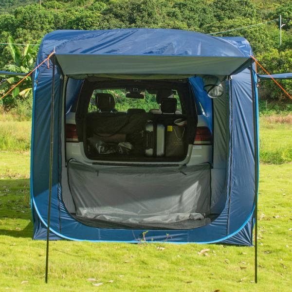 200*200*196CM Silver Coated 210T Pop UP SUV Tent With Waterproof Design And Mesh Windows UV Protection