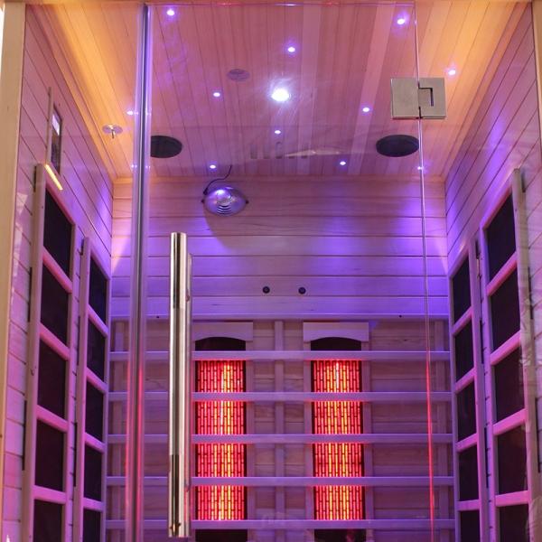 Traditional Cheap Wooden Hemlock Sauna Room Infrared Outdoor Infrared Wood 2-Person Traditional High Time 2-Person