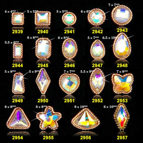 NEW Arrival 10*5*MM God 3D Clear Bow Nail Charm-You Will Get 1 Nail Charm from China jewelry factory