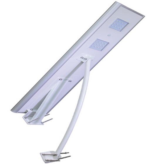 2 Years Warranty Aluminium Alloy All in One 25W LED Solar Street Light With Battery From China Manufacturer