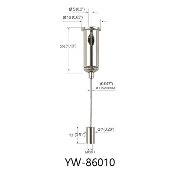 Self Locking Lighting Suspension Kits Up And Down Adjustable YW86010