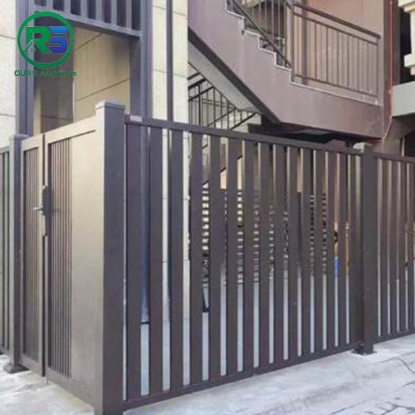 Balaustrada de alumínio da veneziana do estilo simples de Aspen Slatted Contemporary Aluminum Fence