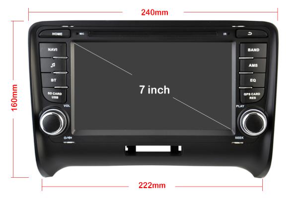7 Screen without DVD Deck For Audi TT MK2 8J 2006-2014 Car Multimedia Stereo