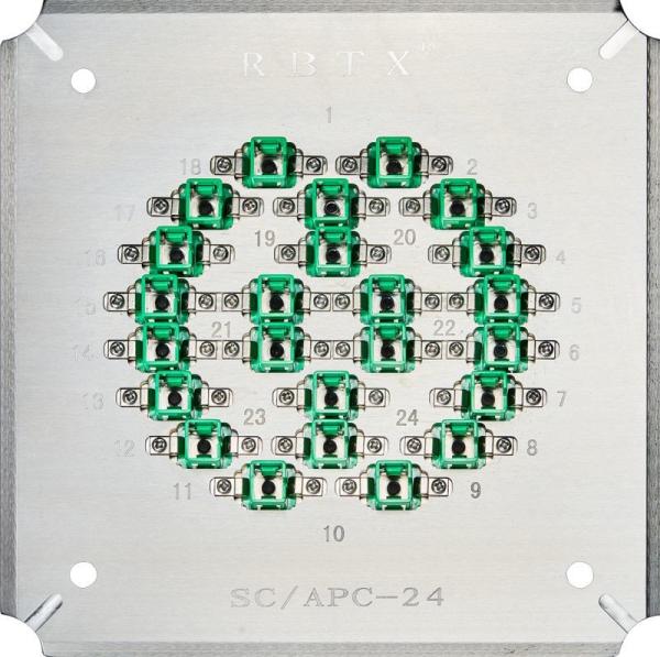 SCAPC24 Polishing Holder Disk 24 Ports SC/APC Fiber Optic Patch Cord Connectors Tip Grinding