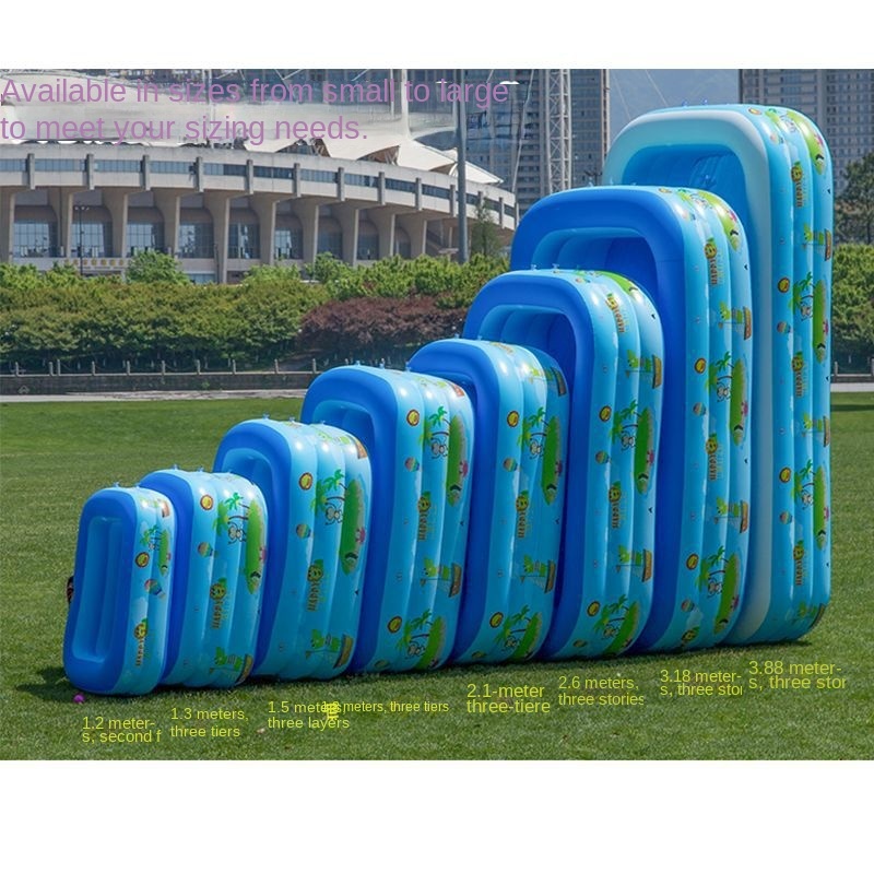 Inflatable Swimming Pool for Children Home Outdoor Use Extra-Large Family Pool Colorful Durable Thick PVC Constant Temperature