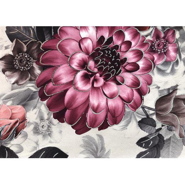 Цветок напечатал ткань драпирования бархата софы 100% полиэстер 280GSM