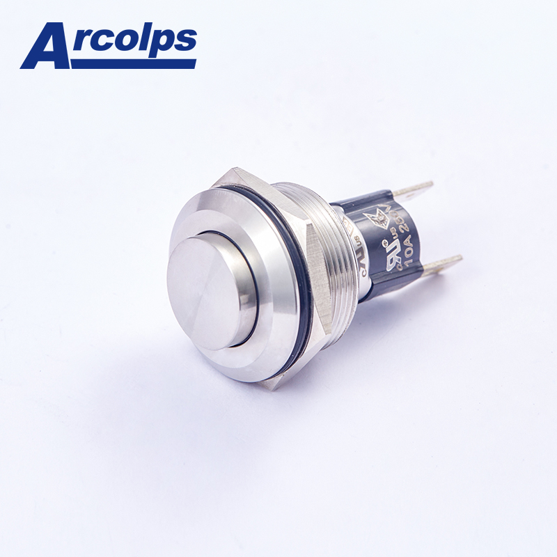 High Temperature 10A Push Button Switch 25mm Push Button Light Switch