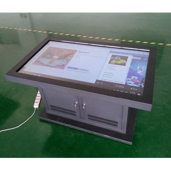 65-Inch Capacitive Interactive Touch Screen Table with Cabinet Adjustable Inquiry Terminal