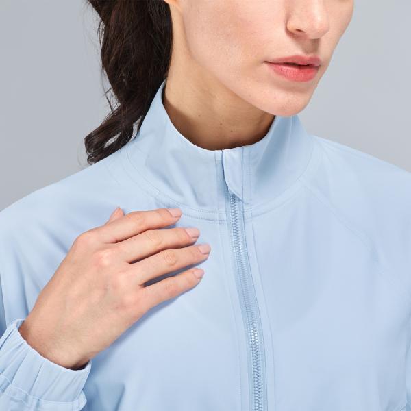 Ironing Free Front Zipper Jacket High Neck Breathable Cropped Gym Jacket