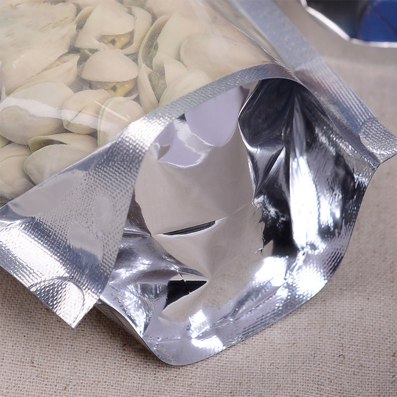 k алюминиевая фольга стоя вверх мешки Resealable с прозрачным фронтом