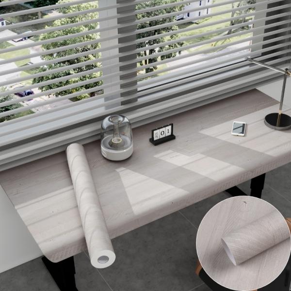 Modern Brown PVC Wood Grain Wallpaper Self-Adhesive Waterproof