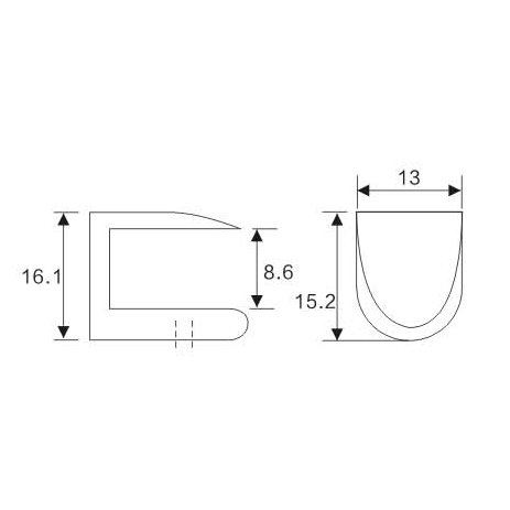 Fixed Glass Holder YS-036, Zinc Alloy,  for glass 8mm, finishing chrome or Satin