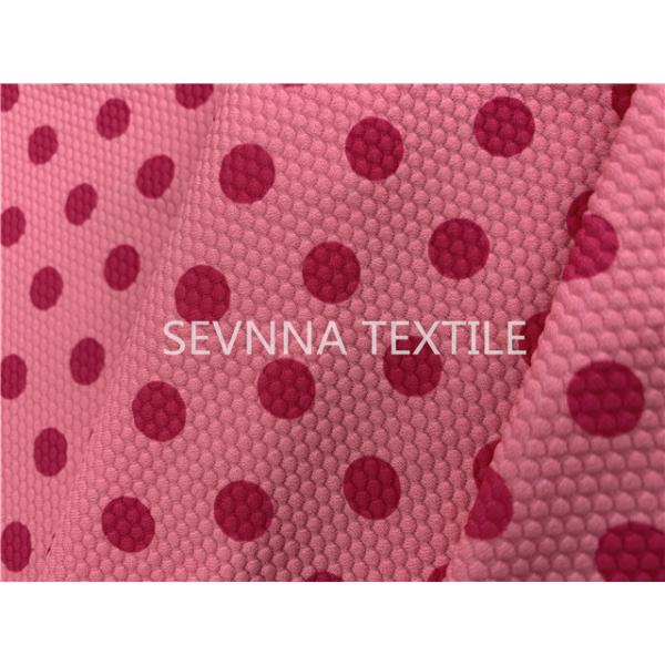 Polyester Micro Fiber Pink Recycled Swimwear Fabric Breathable For Ladies
