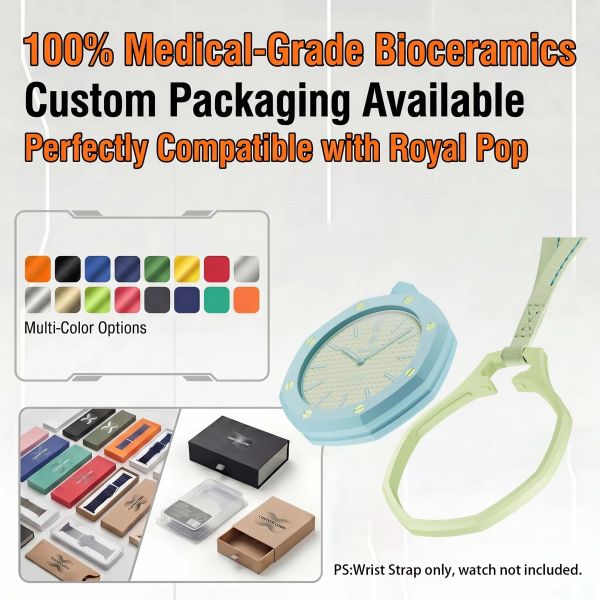 Wholesale Lightweight Bioceramic Case 18cm 32cm 42cm Calfskin Wrist Strap for Swatch X AP Royal Pop Replacement Wrist Strap OEM