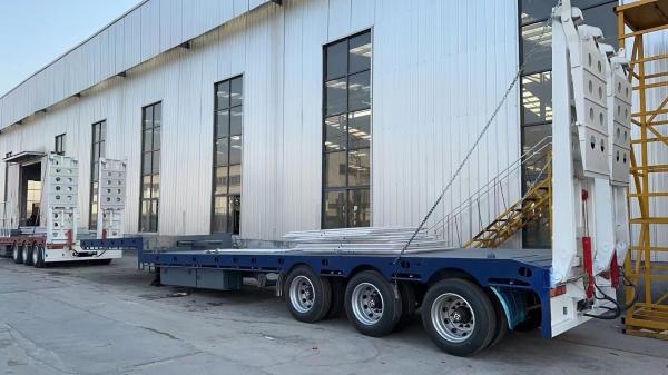 60 Tons Lowboy Loader Lowbed Truck Semi Trailer for Heavy Duty Equipment Transportation