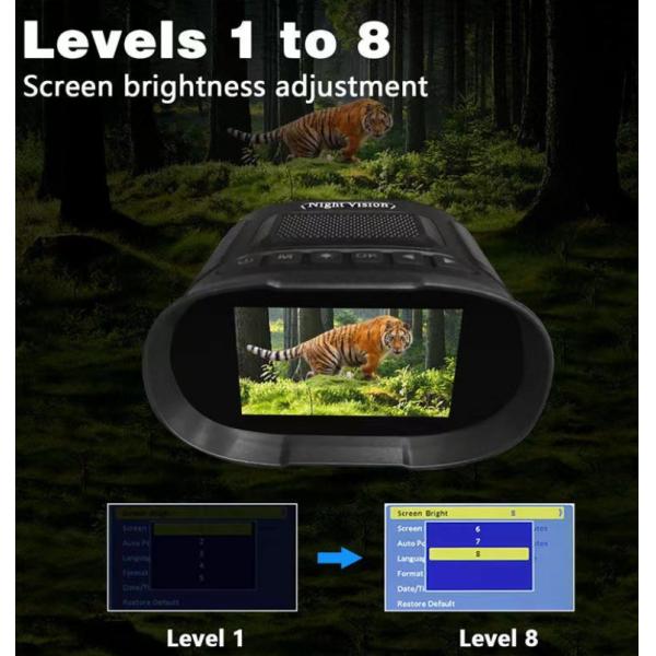 4K High Definition Digital Night Vision Recorder Dual Tube Infrared 8x Zoom